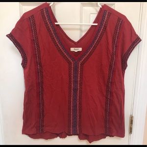 Madewell red t-shirt